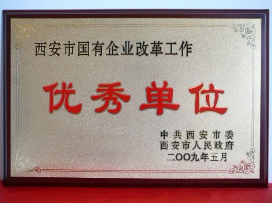2009年5月，被西安市委、市政府評為西安市國企業(yè)改革工作優(yōu)秀單位